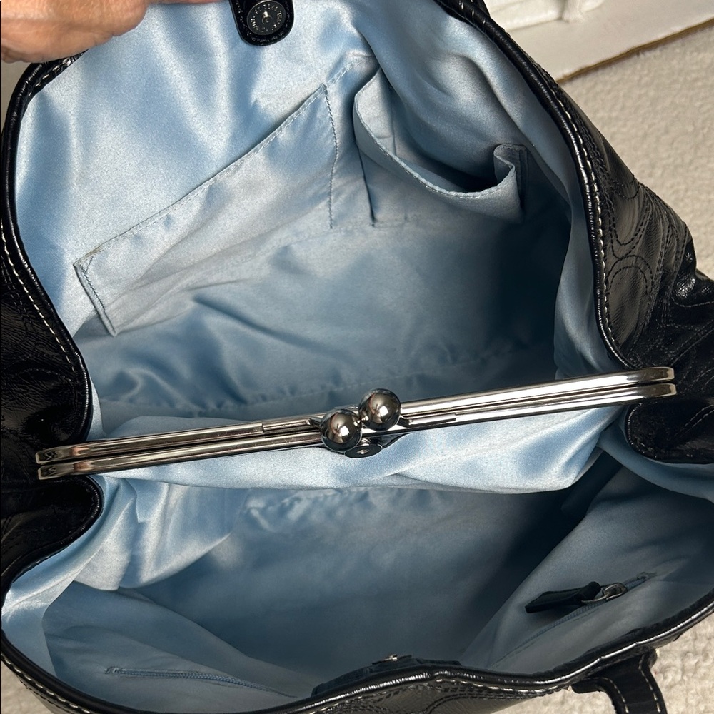 Coach Carryall Black Patent Leather Bag - Picture 3 of 13